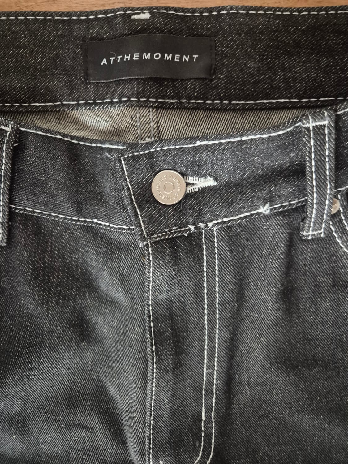 앳더모먼트 블랙 데님 바지 L  상품이미지2