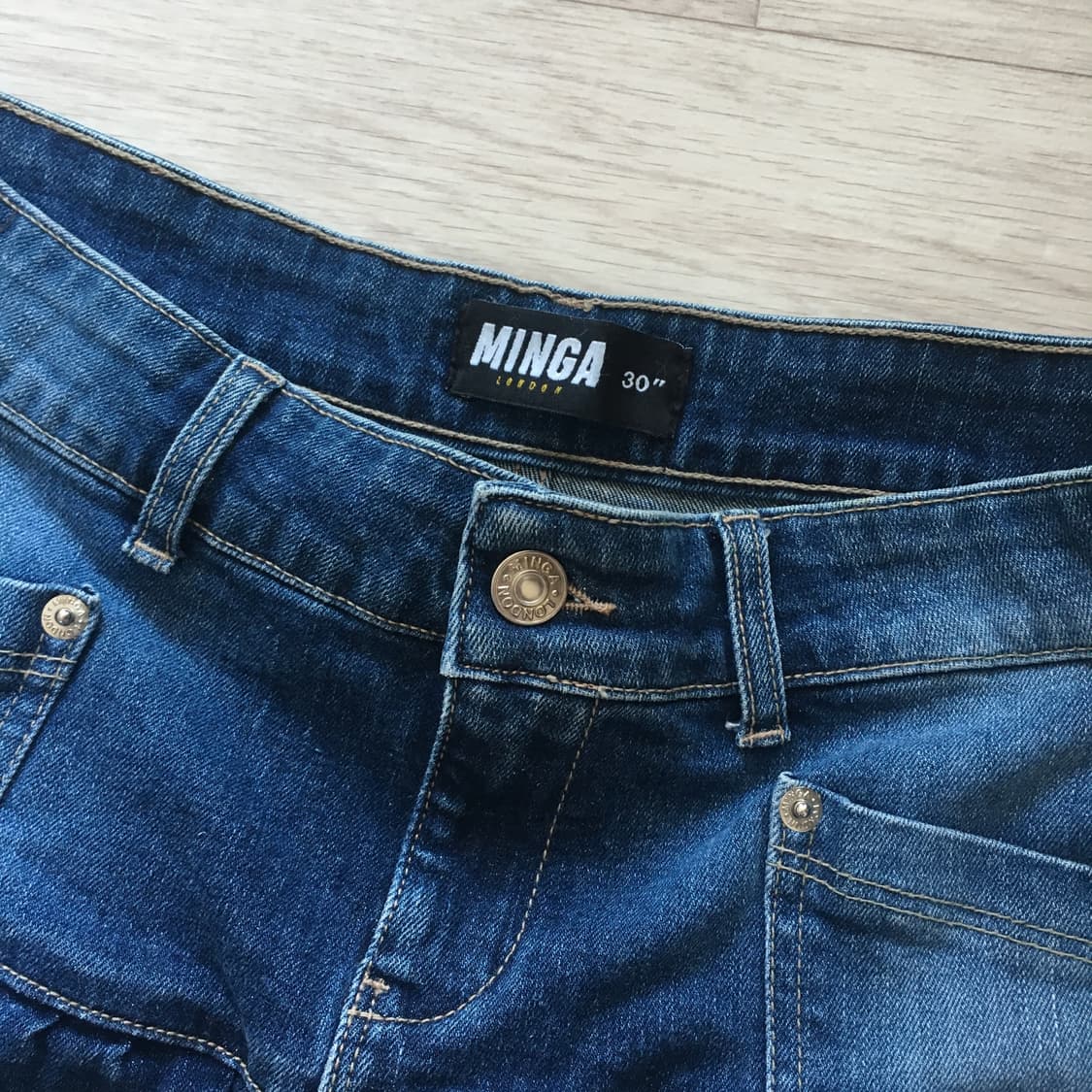 (새상품)y2k 밍가런던 데님 스커트 상품이미지2