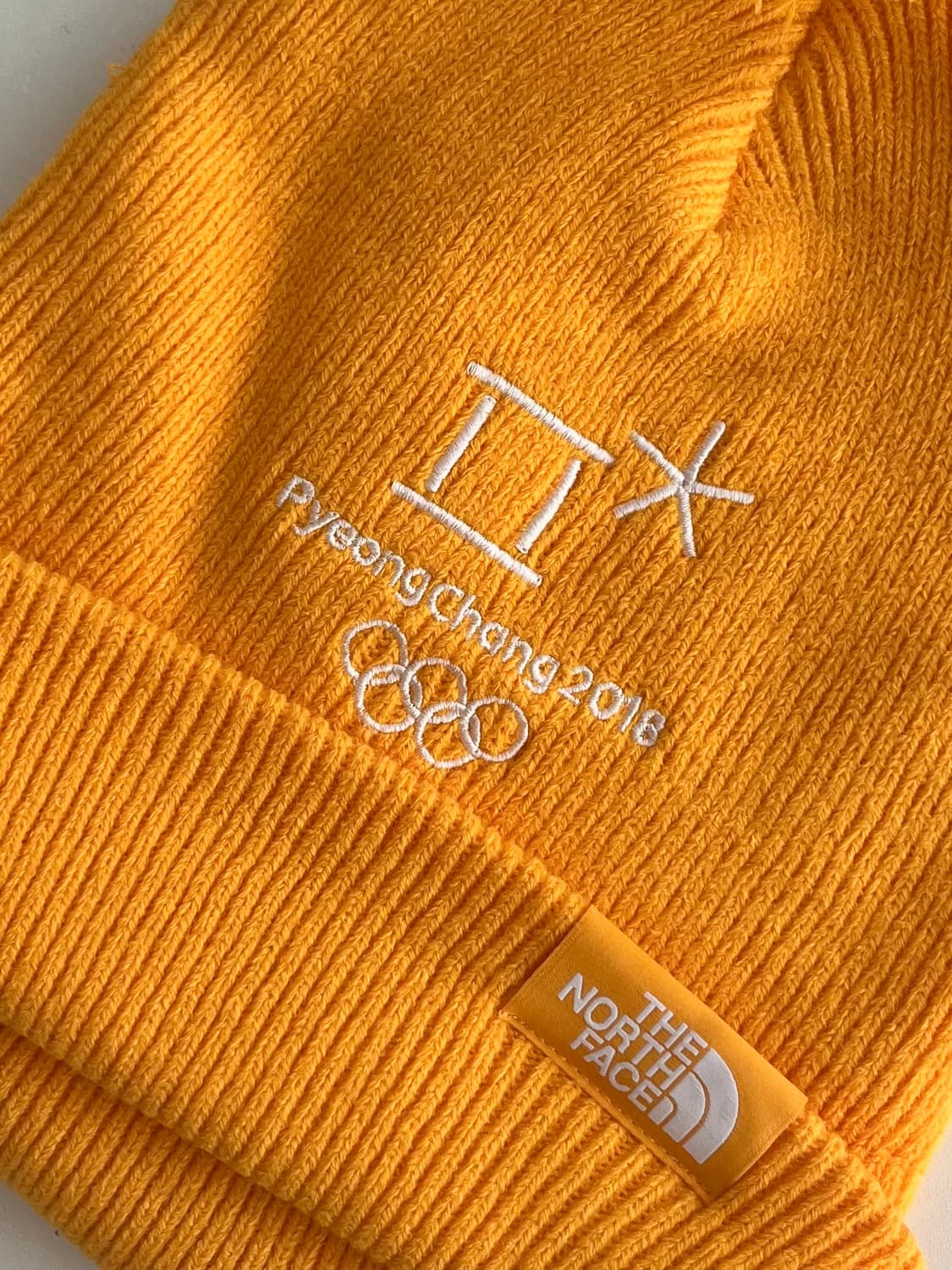 노스페이스 평창올림픽 방울 비니 귤색 상품이미지3