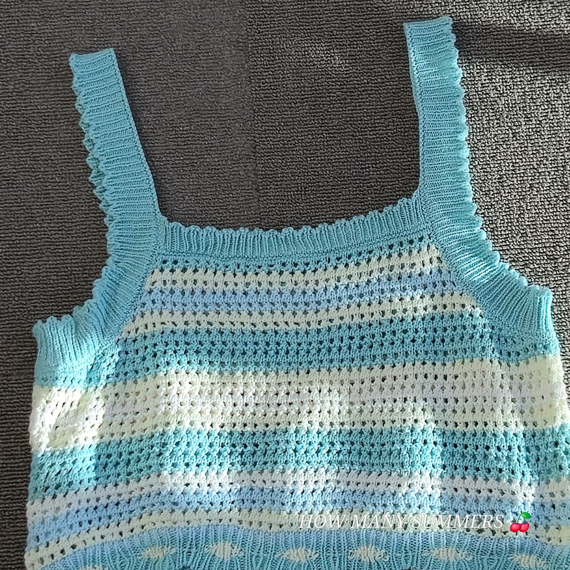 GU 블루&아이보리 여름 니트  상품이미지4