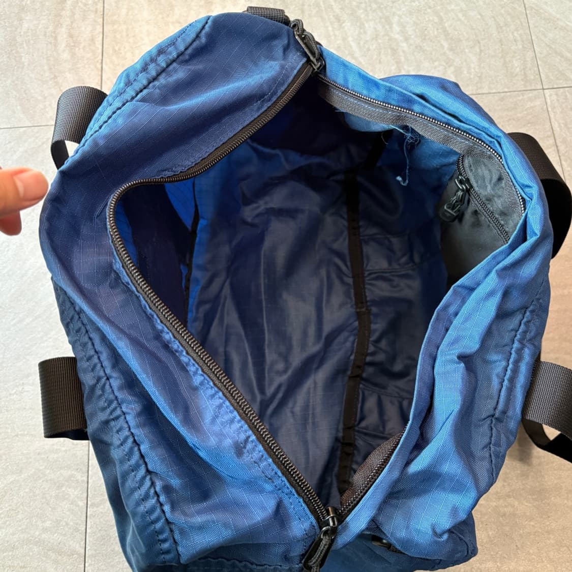 노스페이스 블루 나일론 숄더백 가방 상품이미지4