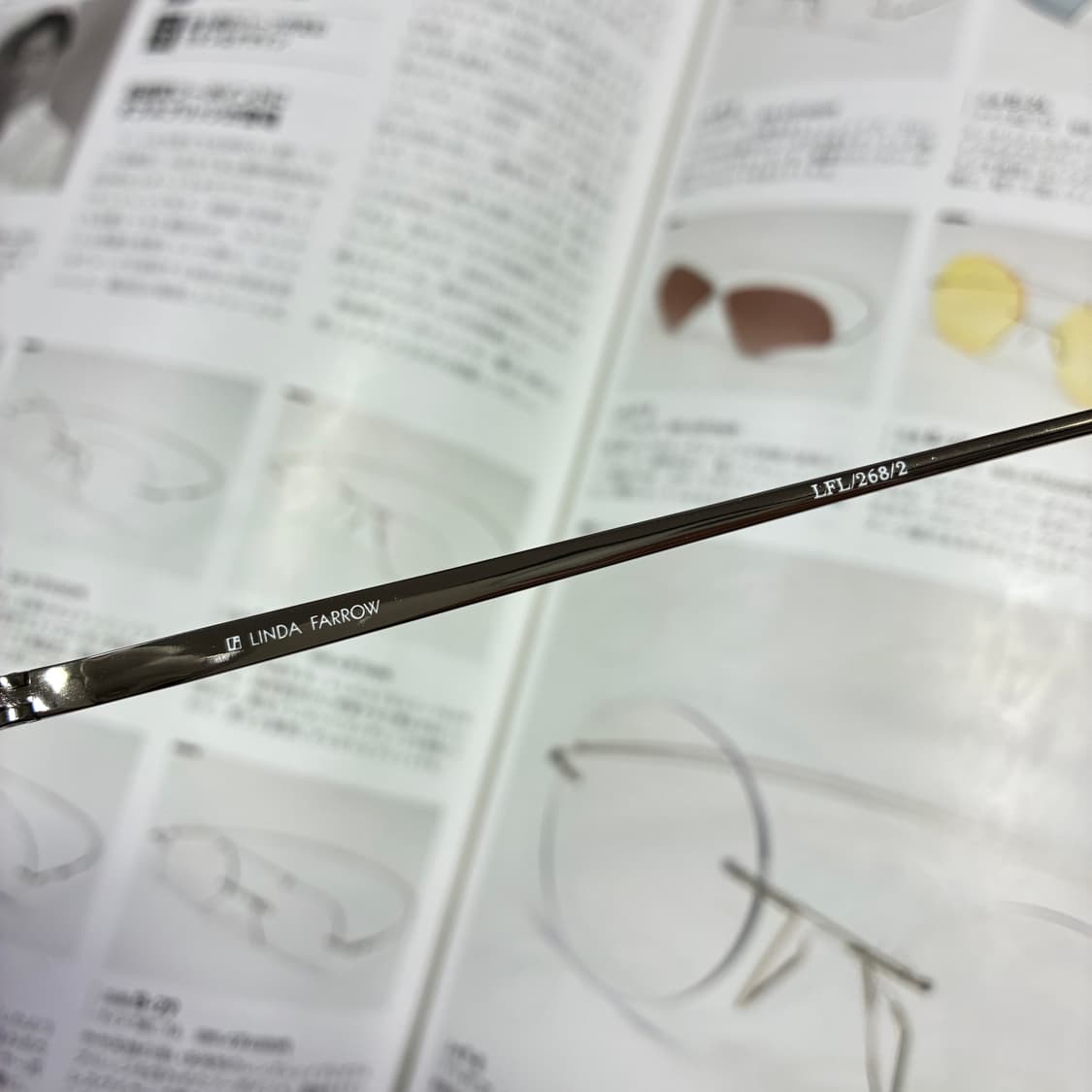 LINDA FARROW 린다패로우 투브릿지 실버 티타늄 일본 제작 안경 상품이미지5