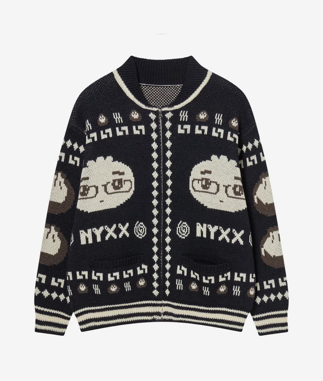 NYXX 니트 집업 상품이미지1