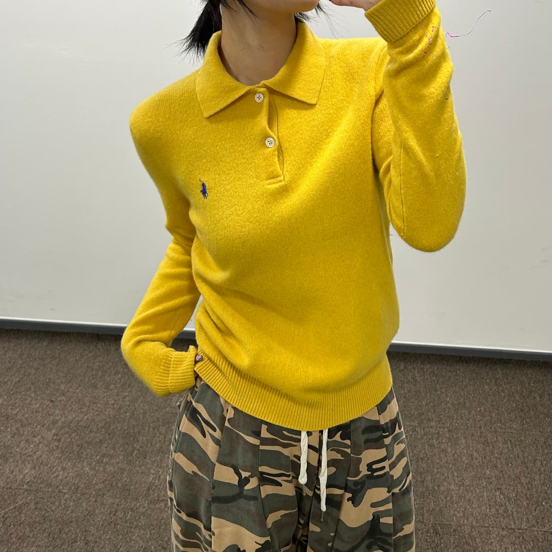 Polo 폴로 블루포니 옐로우 카라 니트 상품이미지1