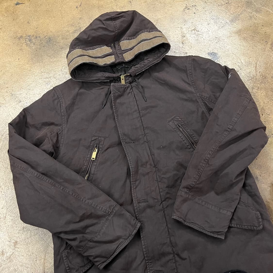 [정품/XL] 스톤 아일랜드 후드 브라운 야상 자켓 b18 상품이미지1