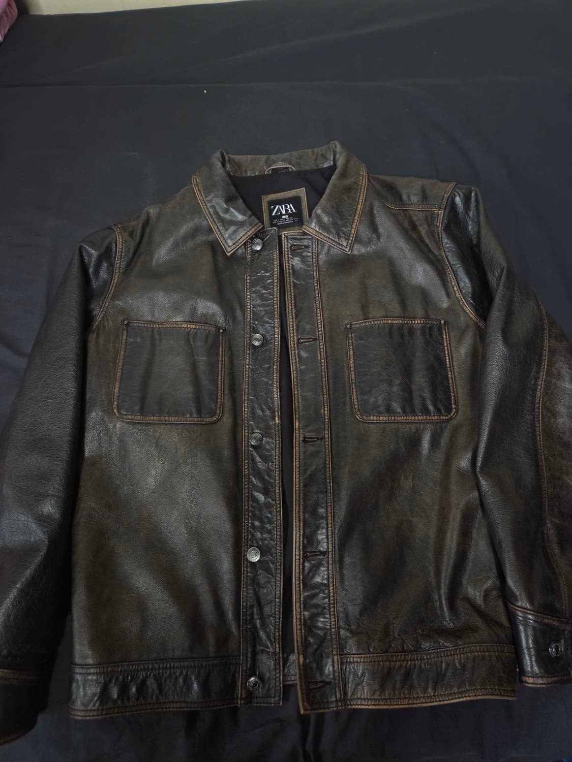 자라 버팔로 가죽자켓 L-XL 상품이미지1