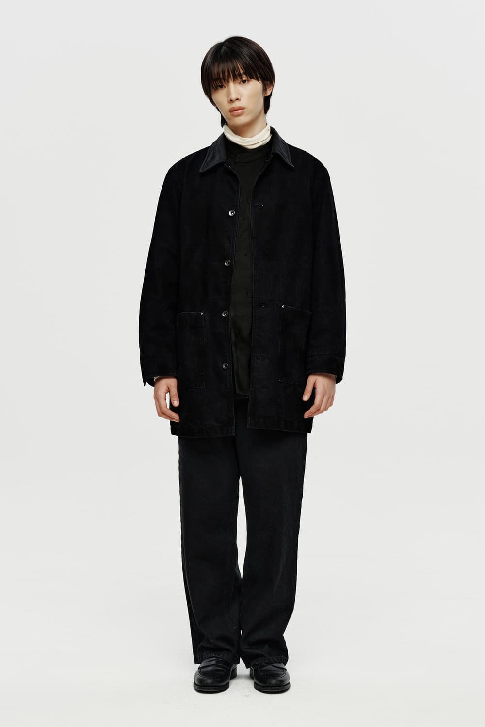 Youth 유스 레더 데님 하프 코트 L 상품이미지4