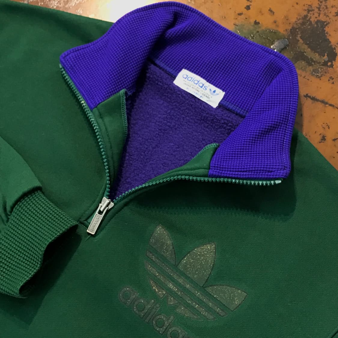 아디다스 딥 그린 플리스 반집업 풀오버 져지 여성 66 남성 100  상품이미지3