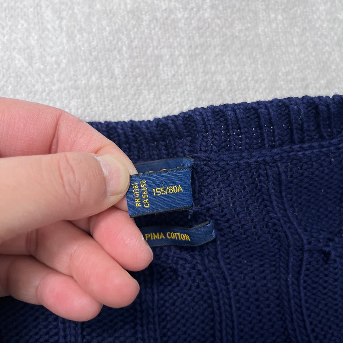 W 100 폴로랄프로렌 신형 브이넥 꽈배기 니트  상품이미지3