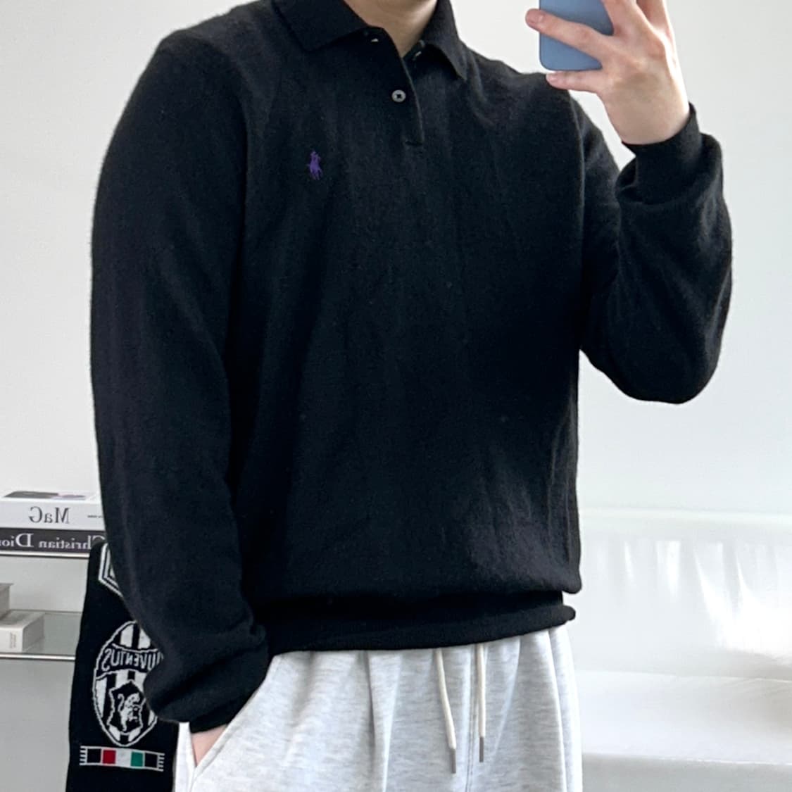 폴로 랄프로렌 메리노울 블랙 니트 L  상품이미지1