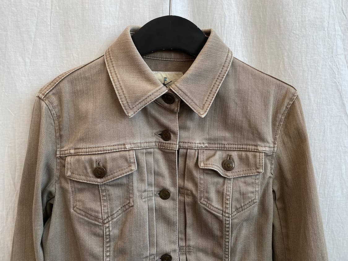KUMIKYOKU 베이지 데님 자켓(S) 상품이미지4