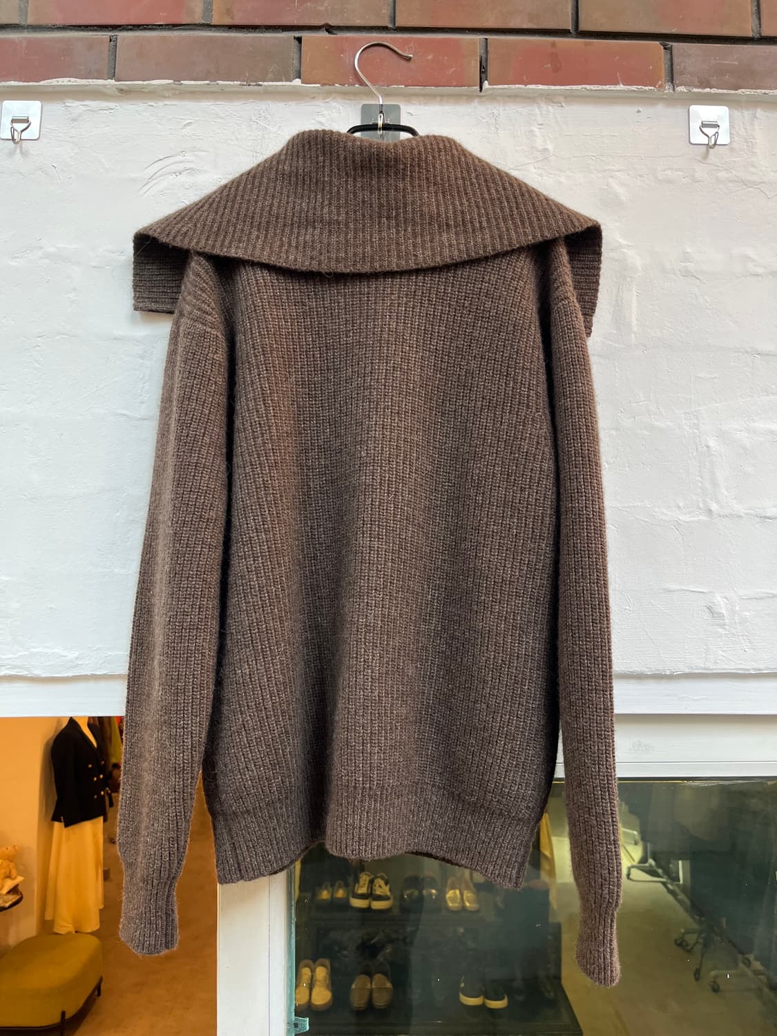 Mete 몽골리안 야크 울 골지 집업 가디건 상품이미지6