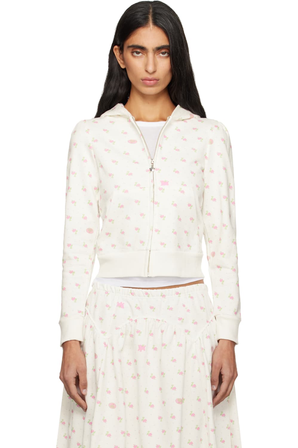 [XS,S]샌디리앙 25fw 카다멈 후드집업/화이트 상품이미지5