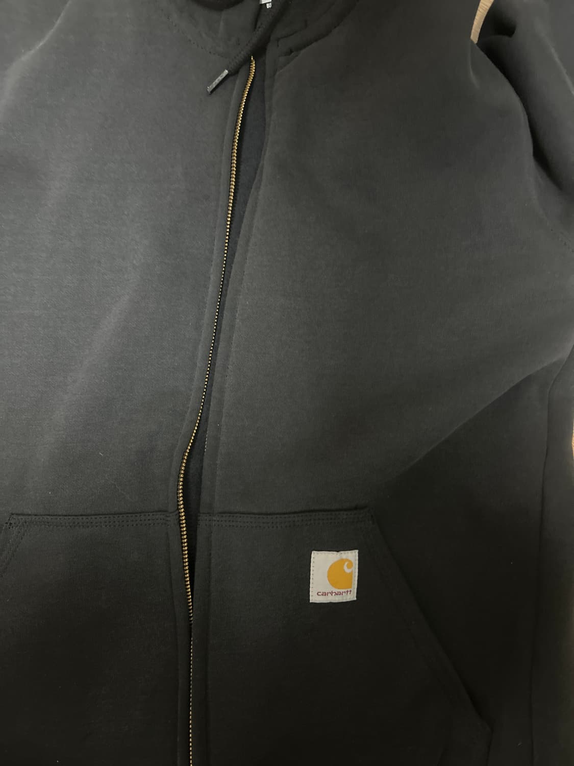 칼하트 sx 루즈 핏 미드웨이트 레귤러 풀 집 스웨트셔츠 블랙 상품이미지5