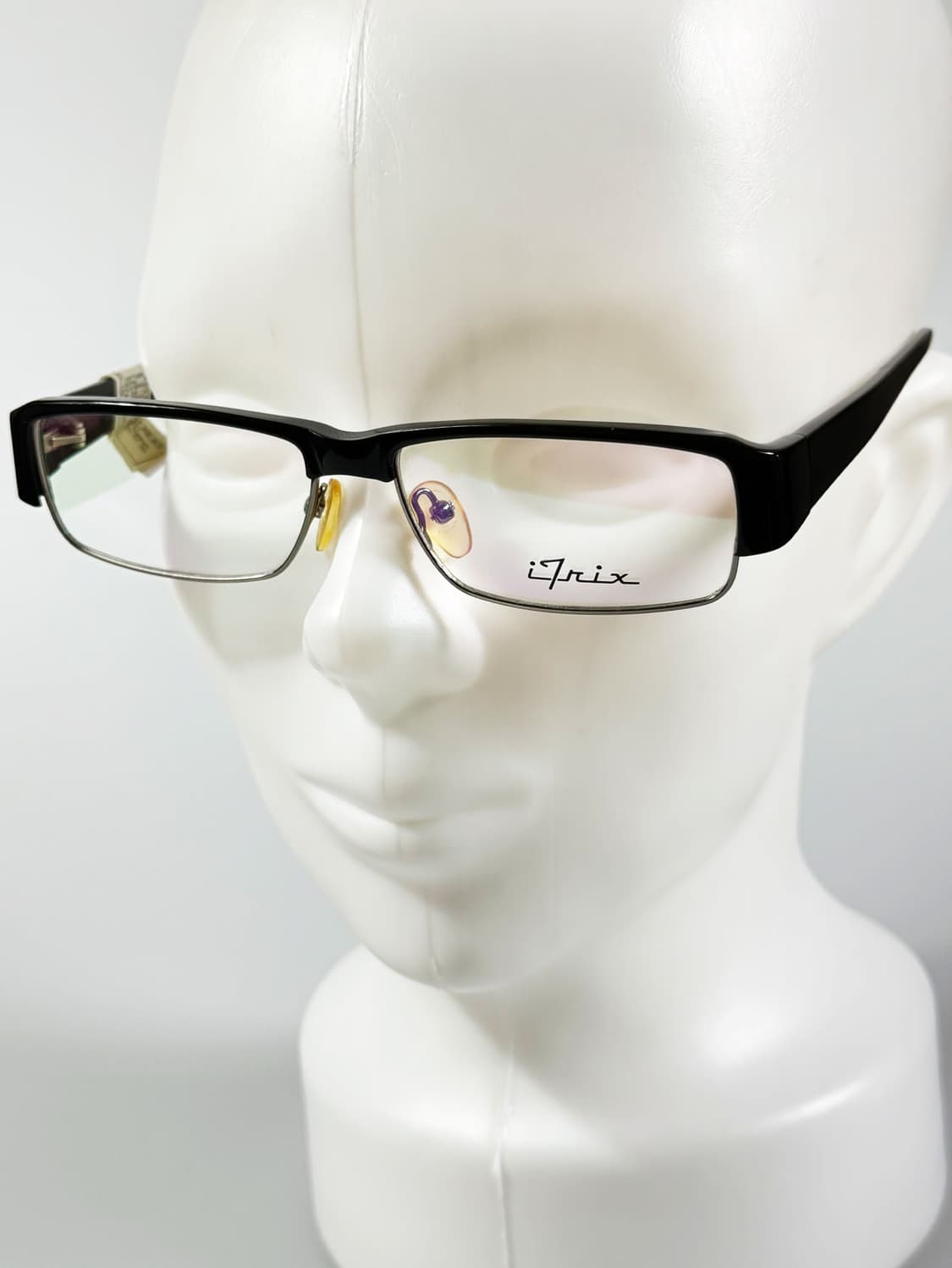일본제 I7RIX 블랙 하프 뿔테 스퀘어 빈티지 안경 상품이미지9