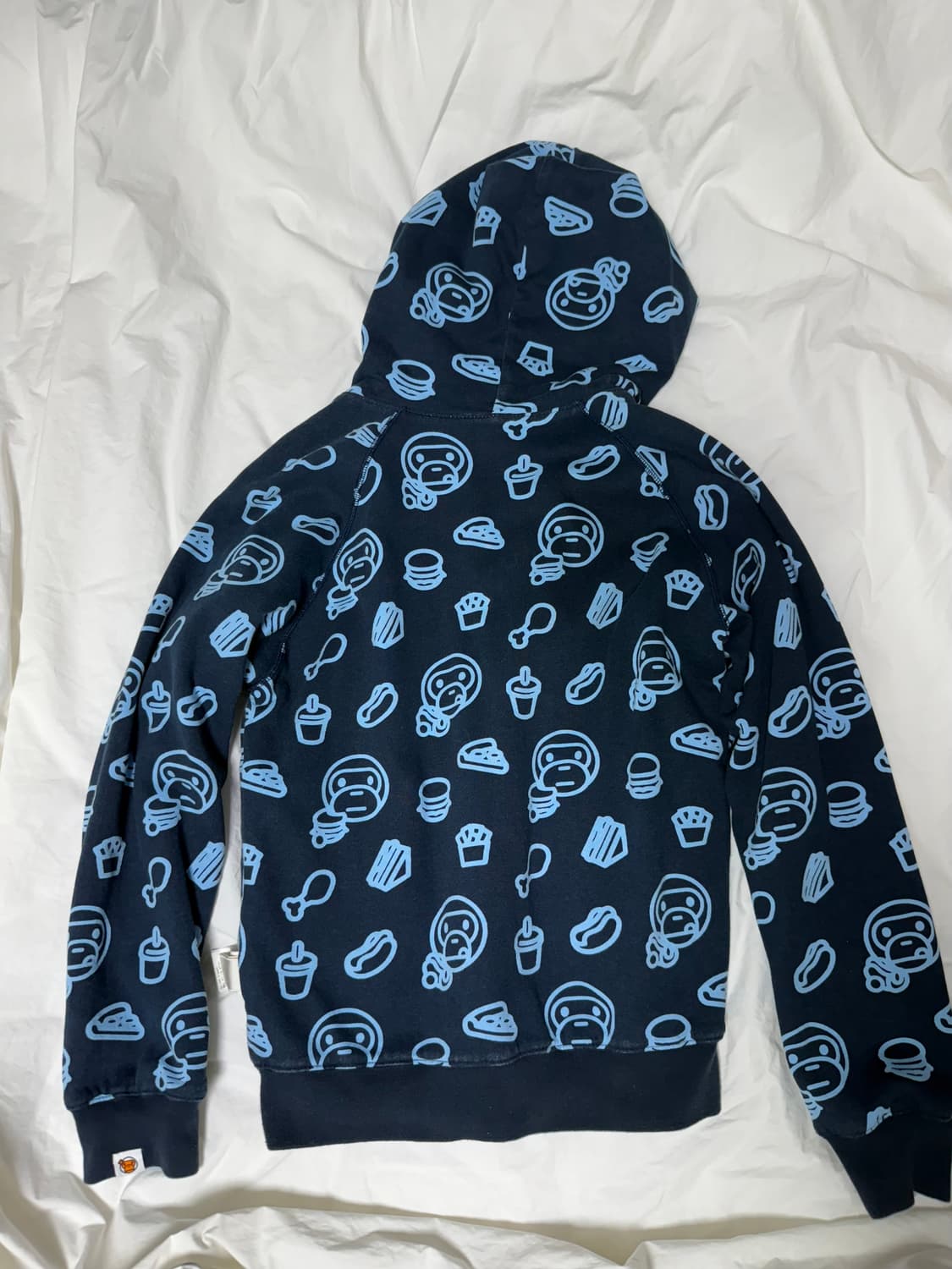 베이프 마일로 정크푸드 스카이블루 리버시블 양면 후드집업 상품이미지5