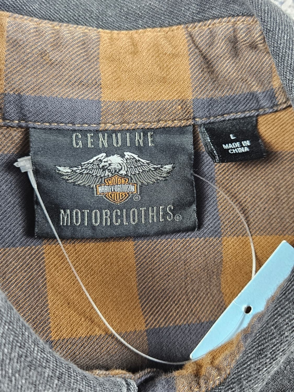 할리데이비슨 데님숄더 체크 포켓 바이커 셔츠 ( L ) / 9369 상품이미지9