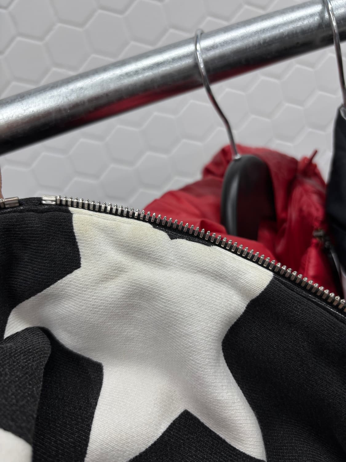 베이프 스타 검흰 후드집업 상품이미지6