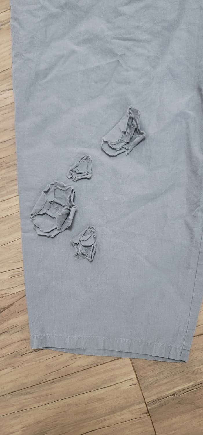 일본브랜드 GASA  가사  플라워 패치 린넨 팬츠 상품이미지5