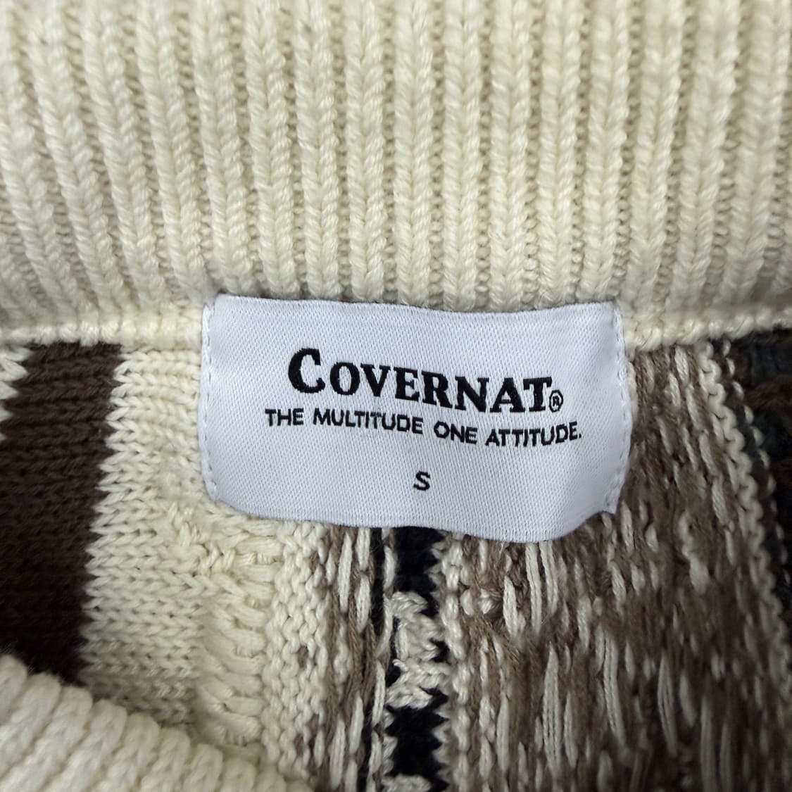 (S)커버낫 Covernat 패턴 케이블 니트 상품이미지2