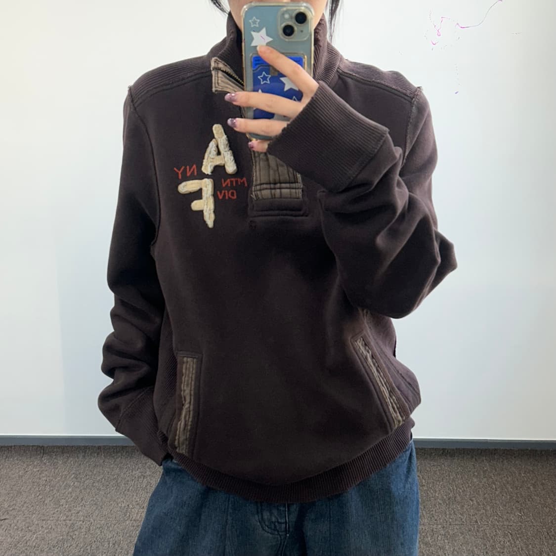 Abercrombie 아베크롬비 AF 하이넥 브라운 니트  상품이미지1