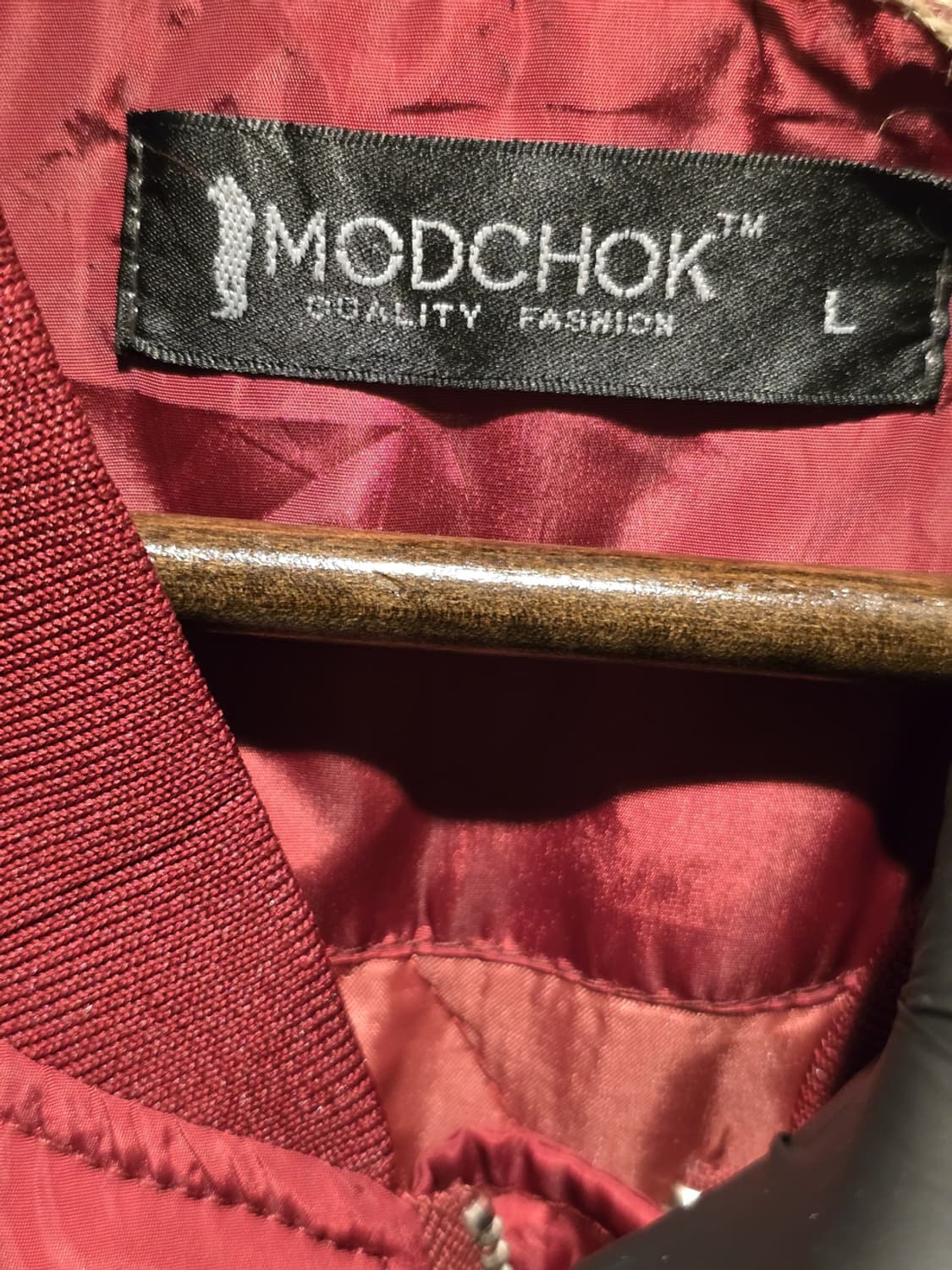 MODCHOK Burgundy Bomber Jacket 상품이미지4