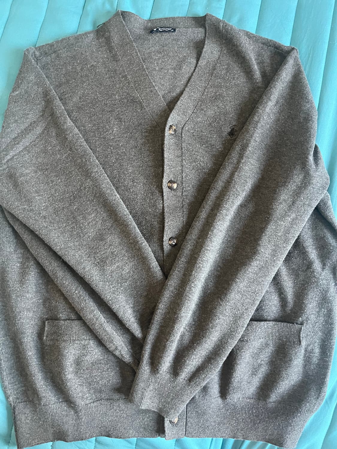 폴로 그레이 가디건 105 상품이미지1