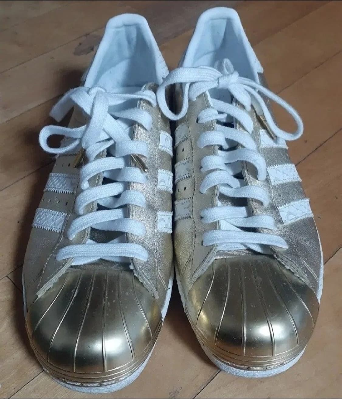 아디다스 MI(맞춤제작) 슈퍼스타 뱀피 메탈토 골드 260 상품이미지2