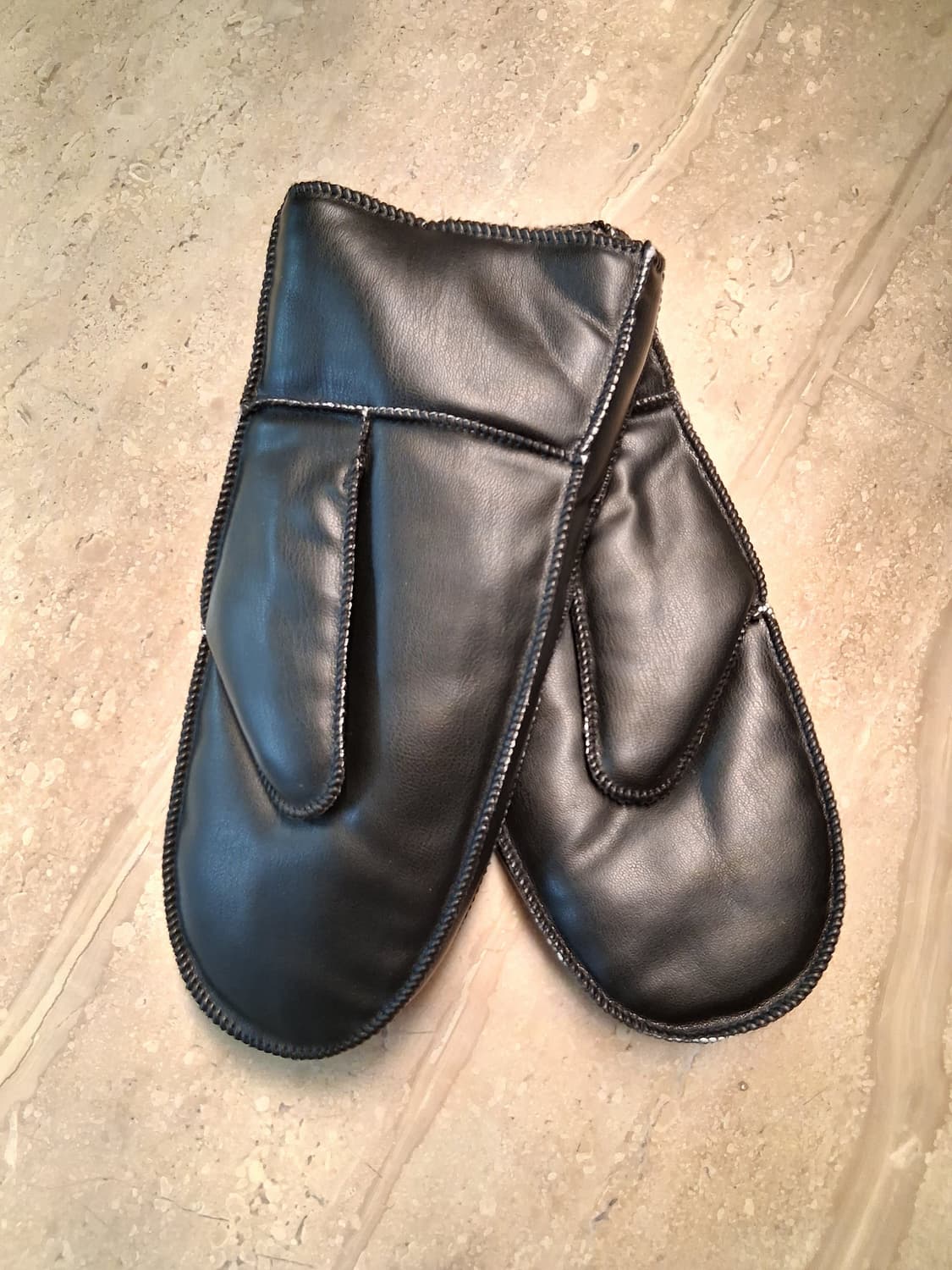 방한 레자 벙어리 장갑 블랙 3000원 (새상품) 상품이미지5