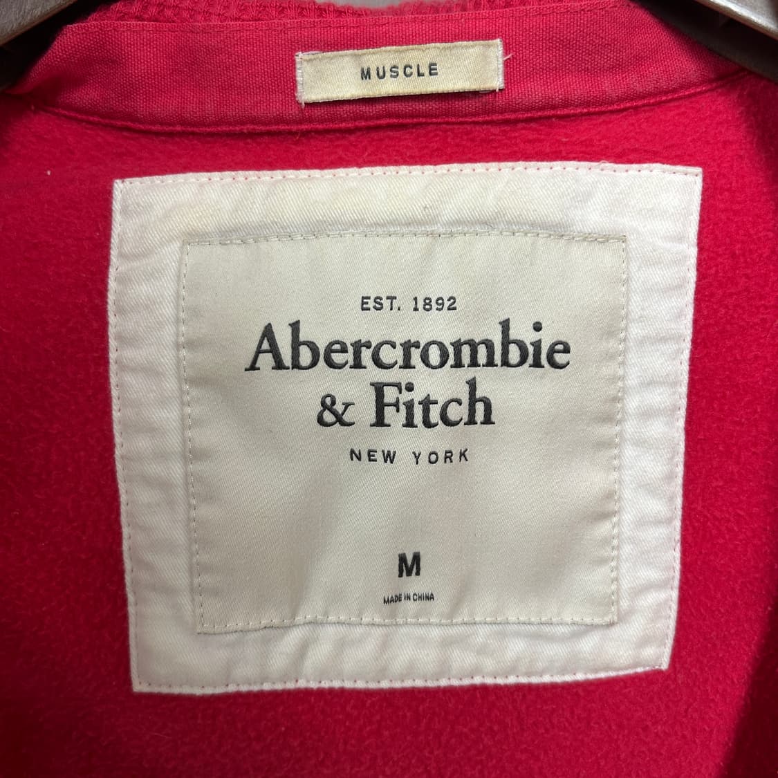 아베크롬비 y2k 빅로고 후드집업 핑크 상품이미지5