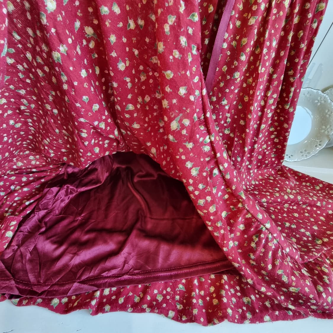 엑시즈팜 axes femme 와인 잔꽃 레이스 원피스 상품이미지6