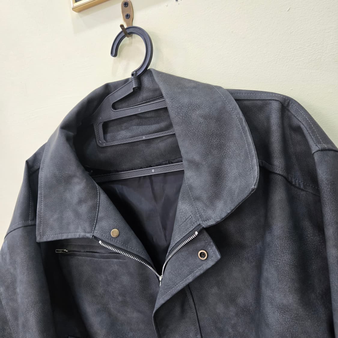 [M] 빈티지 무드 코튼 자켓 (차콜) 상품이미지2