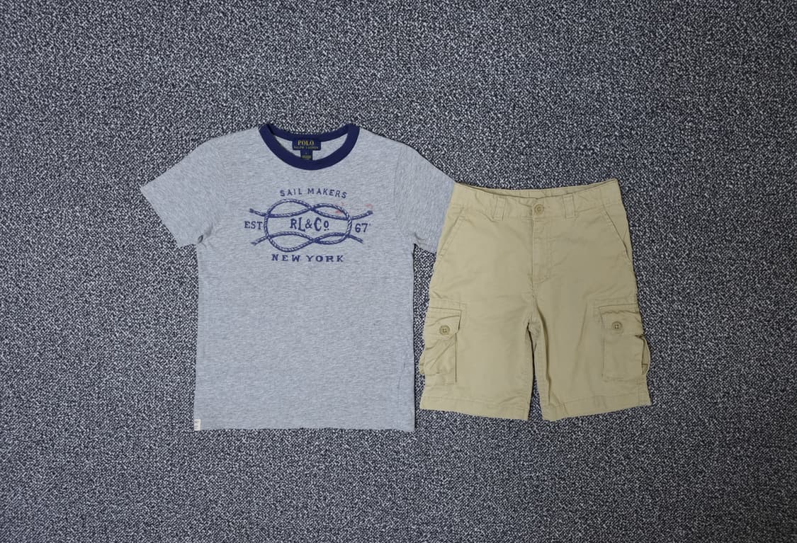 [무료배송][130]폴로 키즈 반팔티 반바지 일괄판매 상품이미지1