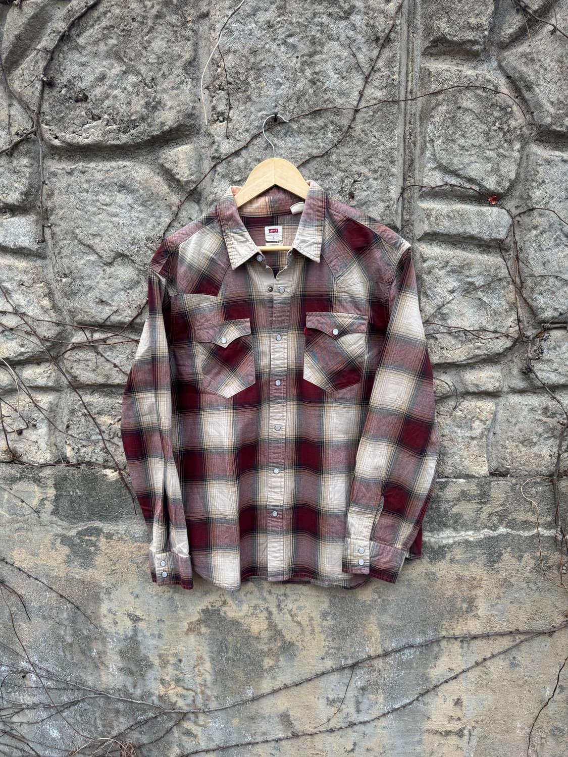 리바이스 코튼 체크 웨스턴 셔츠 L 상품이미지1