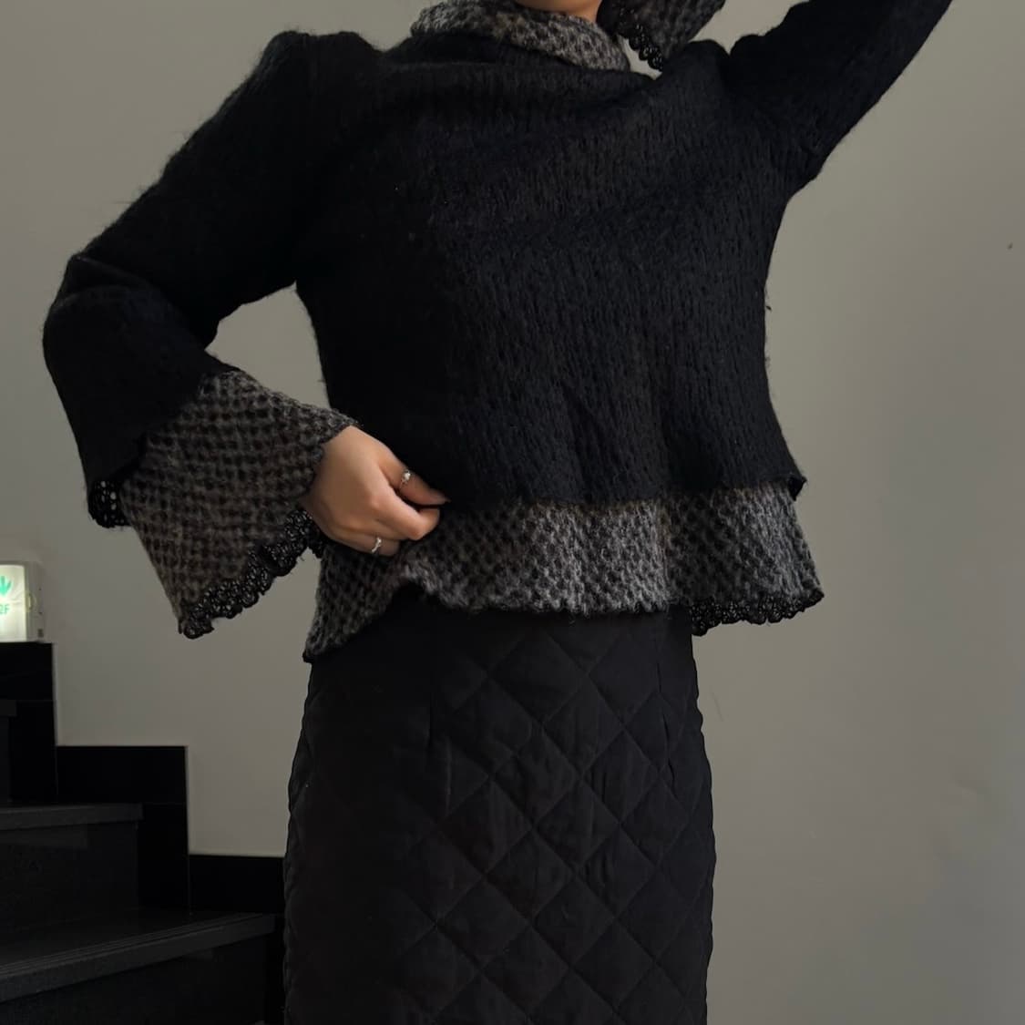 레이어드 폴라 니트 상품이미지5