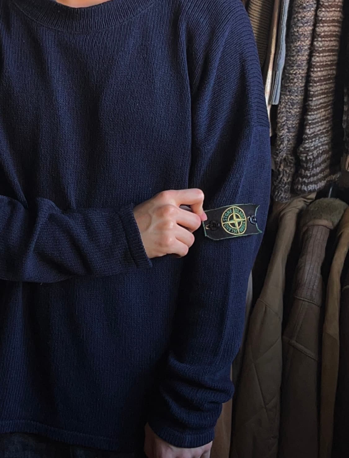 80s 스톤아일랜드 아카이브 실크 니트 점퍼 상품이미지2