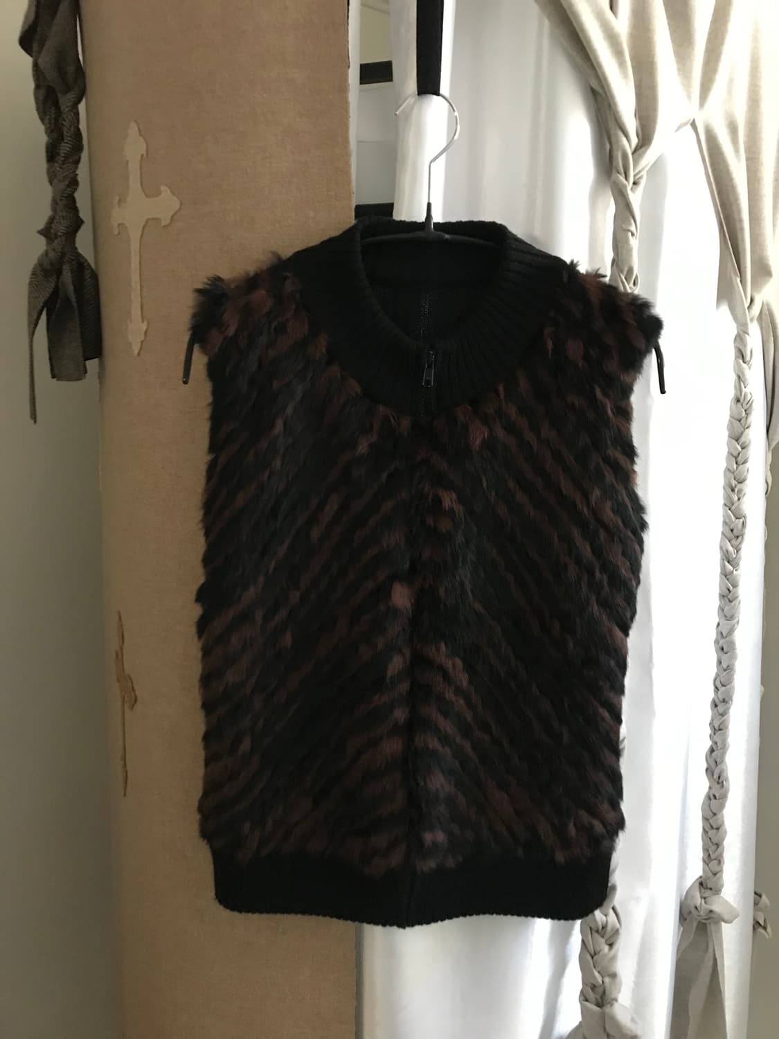 vintage fur knit vest 상품이미지6