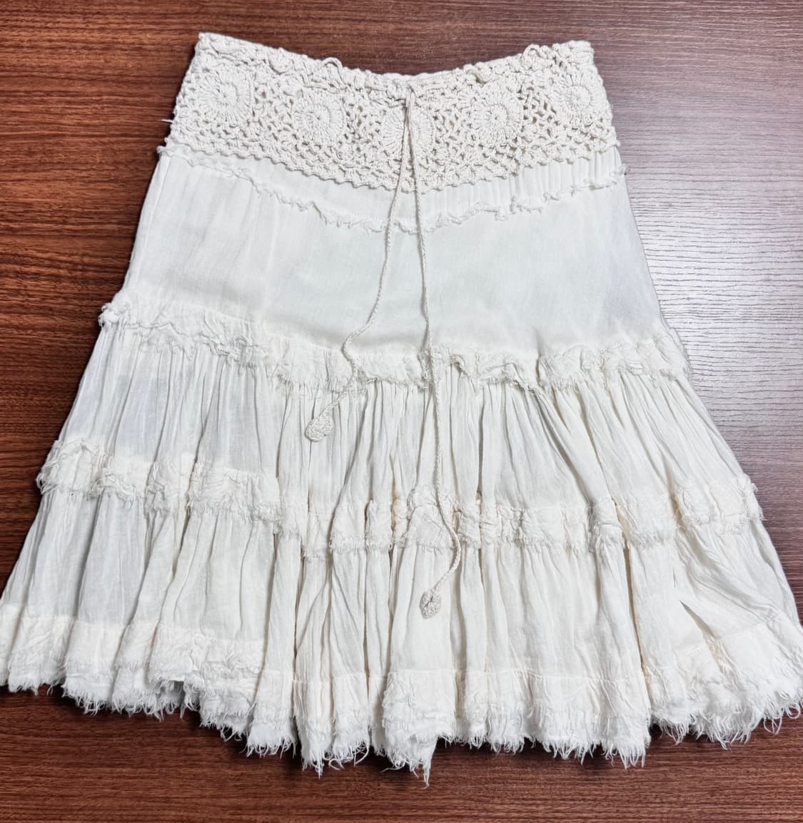 빈티지 화이트 패턴 미디 스커트 모리걸 상품이미지1