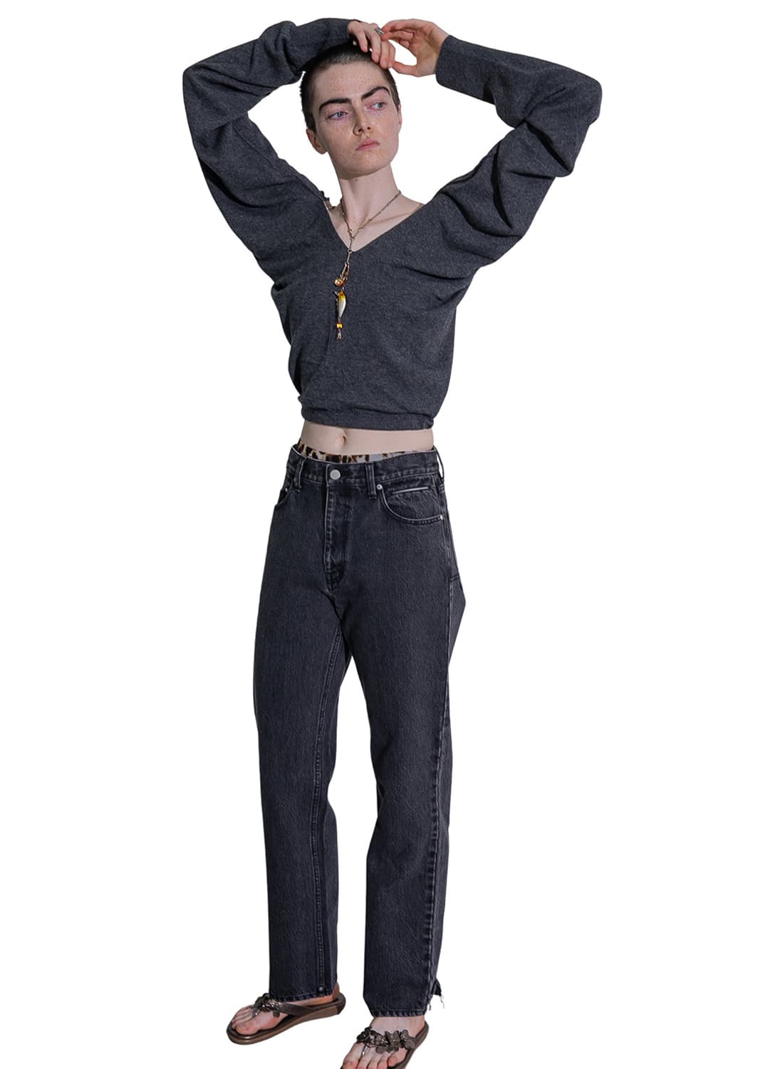 [F]퍼버즈 25fw Multiple 니트/그레이 상품이미지2