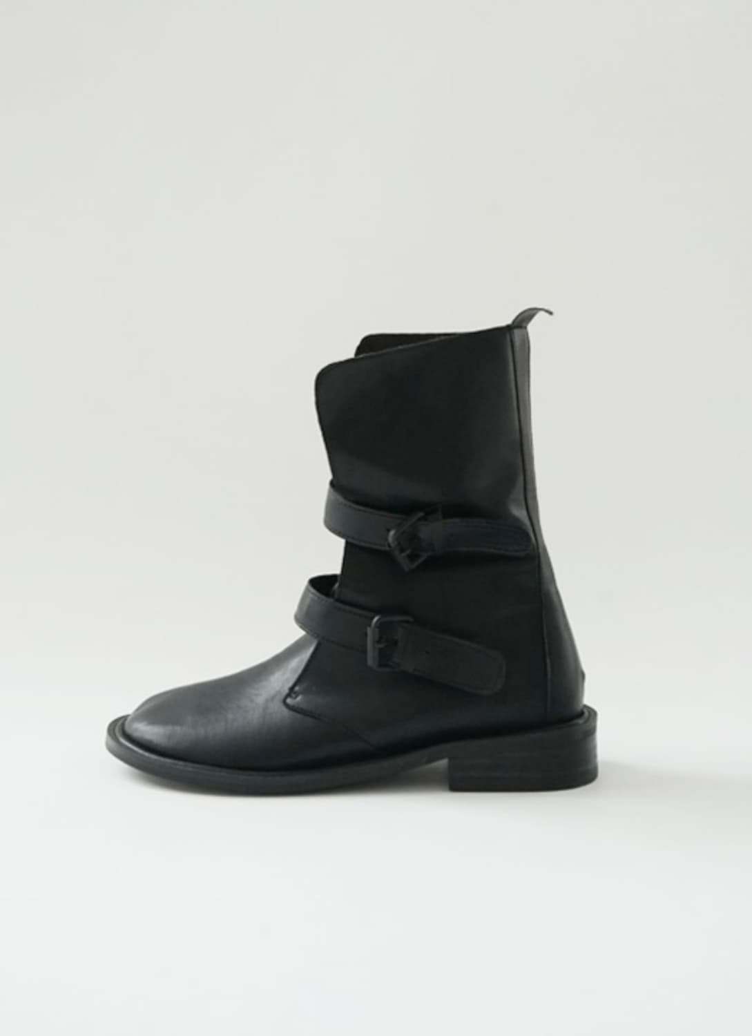 [aftermonday] Two_Buckle Midi Boots 상품이미지2