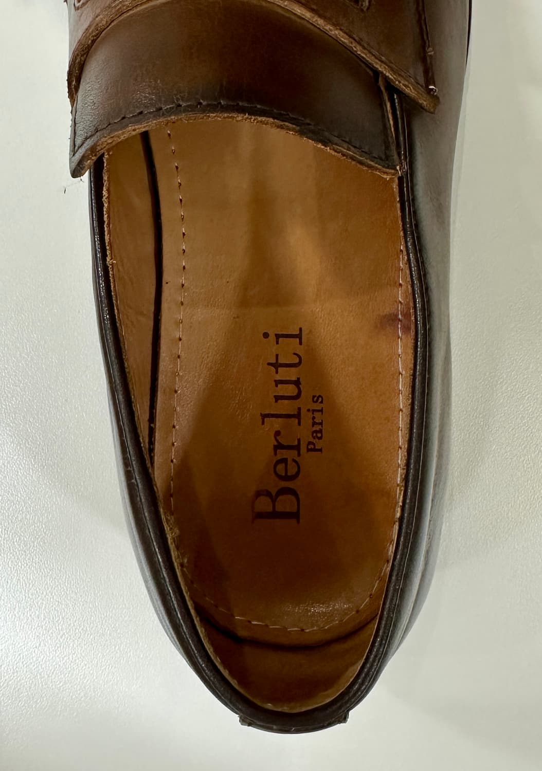 벨루티 카프스킨 레더 브라운 로퍼 상품이미지4