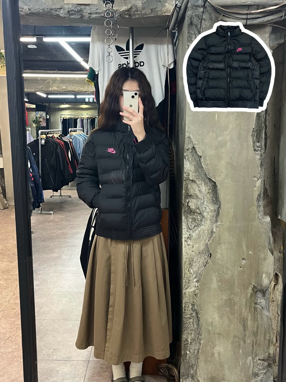 나이키 패딩 자켓 블랙 L #csz2478 상품이미지1