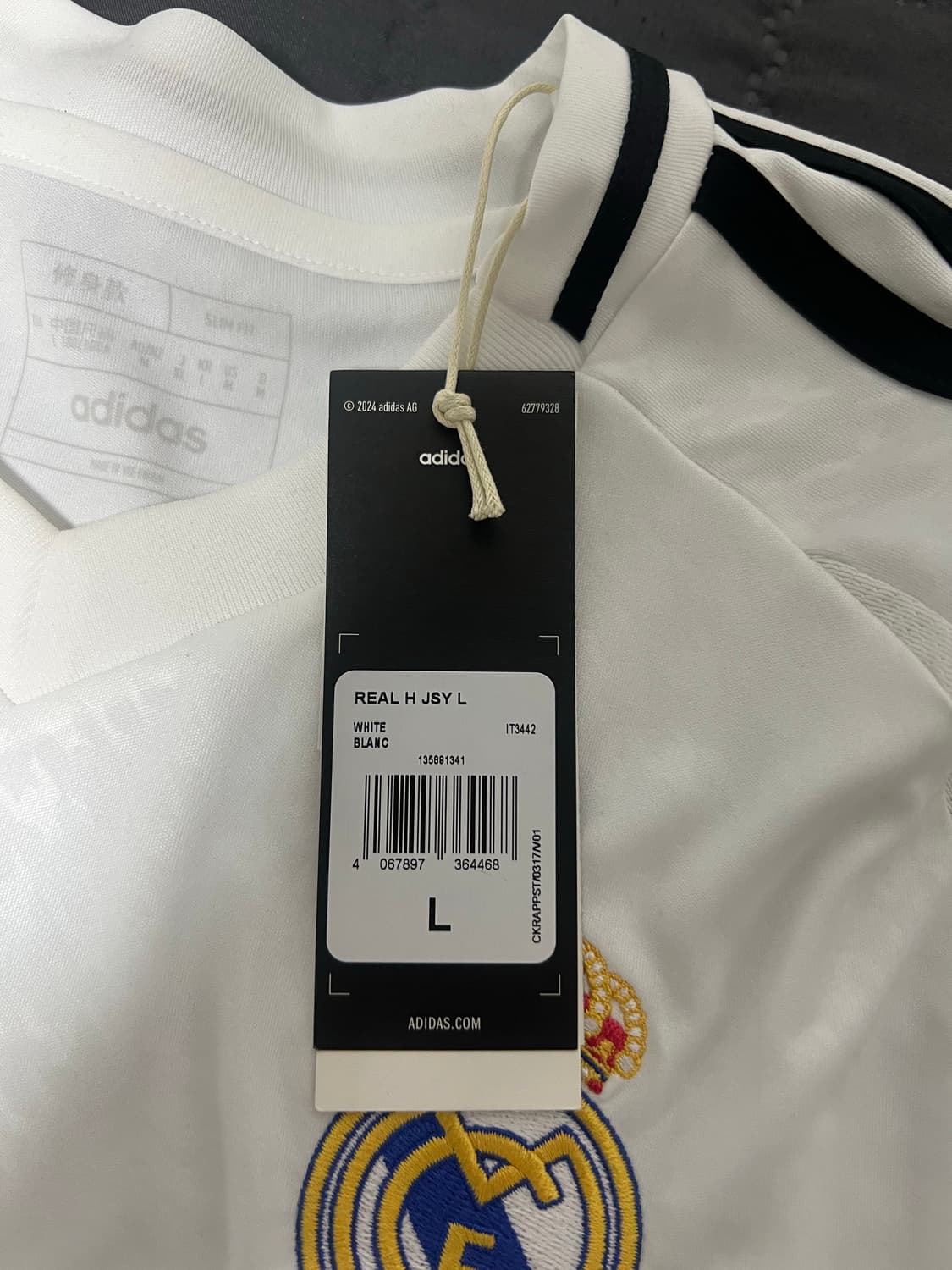 레알마드리드 아디다스 24/25 긴팔져지 (음바페 마킹, 택 제거X) 상품이미지3