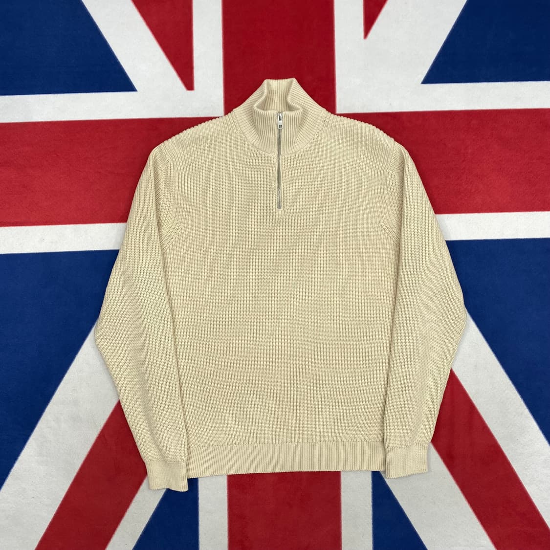 자라 반집업 니트 L 실측 XL  상품이미지1