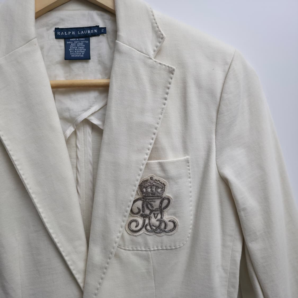 [2] 폴로 랄프로렌 아이보리 블레이저 자켓 상품이미지4