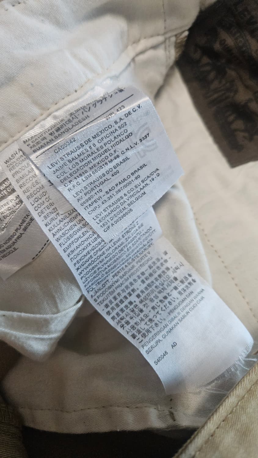 Levi's 리바이스 베이지 치노 반바지 (W33) 상품이미지5