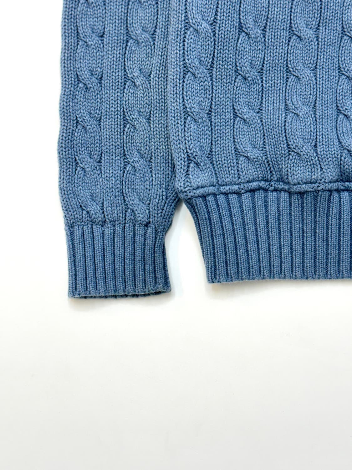 Polo 폴로 랄프롤렌 그레이블루 케이블 니트 상품이미지5