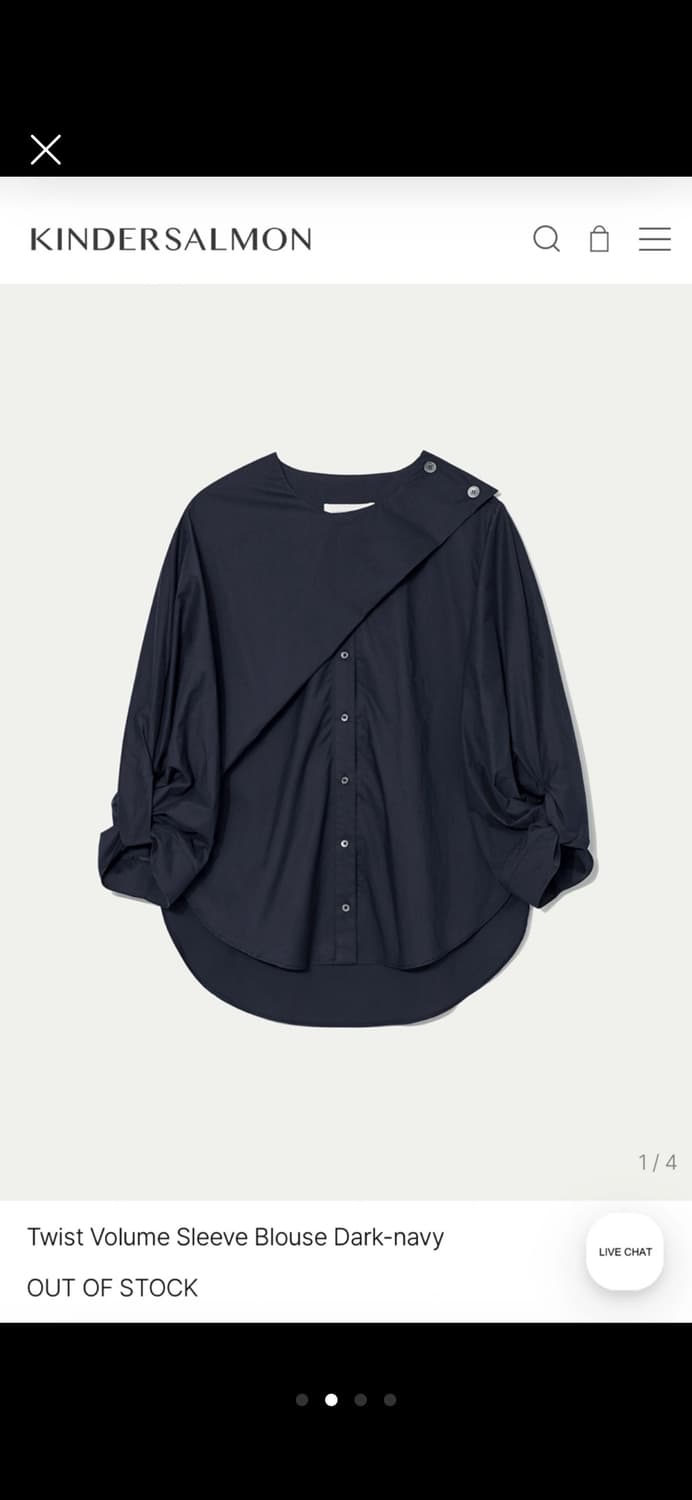 킨더살몬 블라우스 twist volume sleeve blouse 상품이미지2