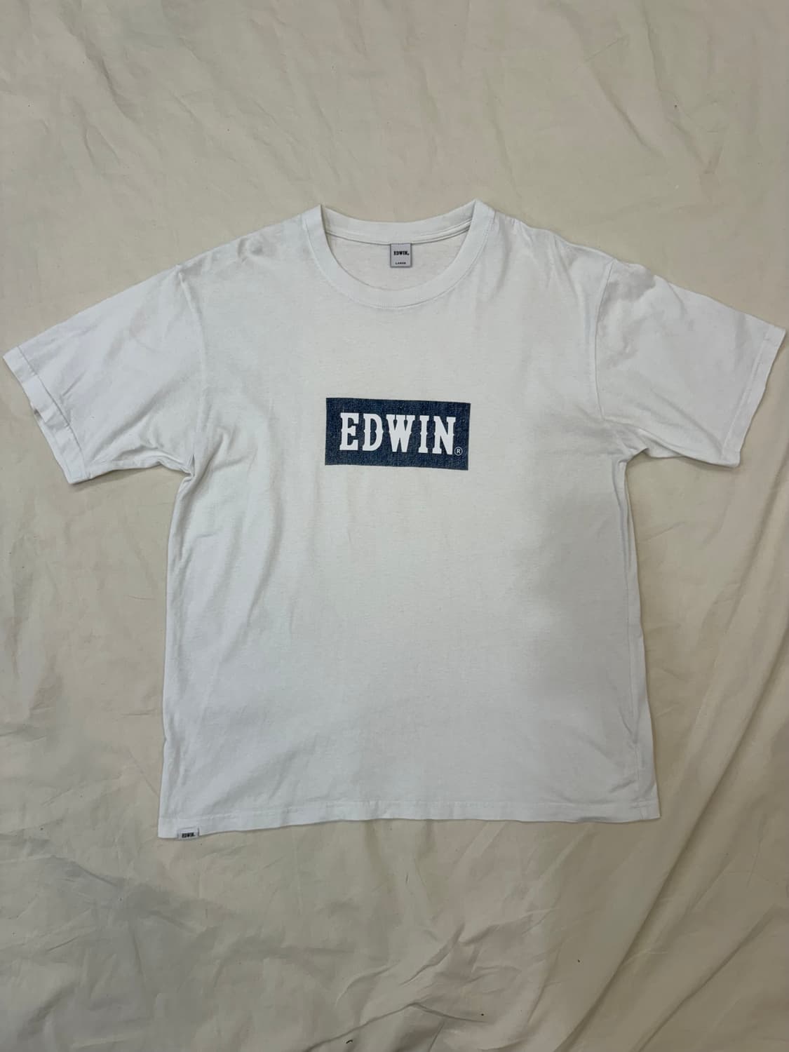 EDWIN 데님 로고 반팔 티셔츠 상품이미지1