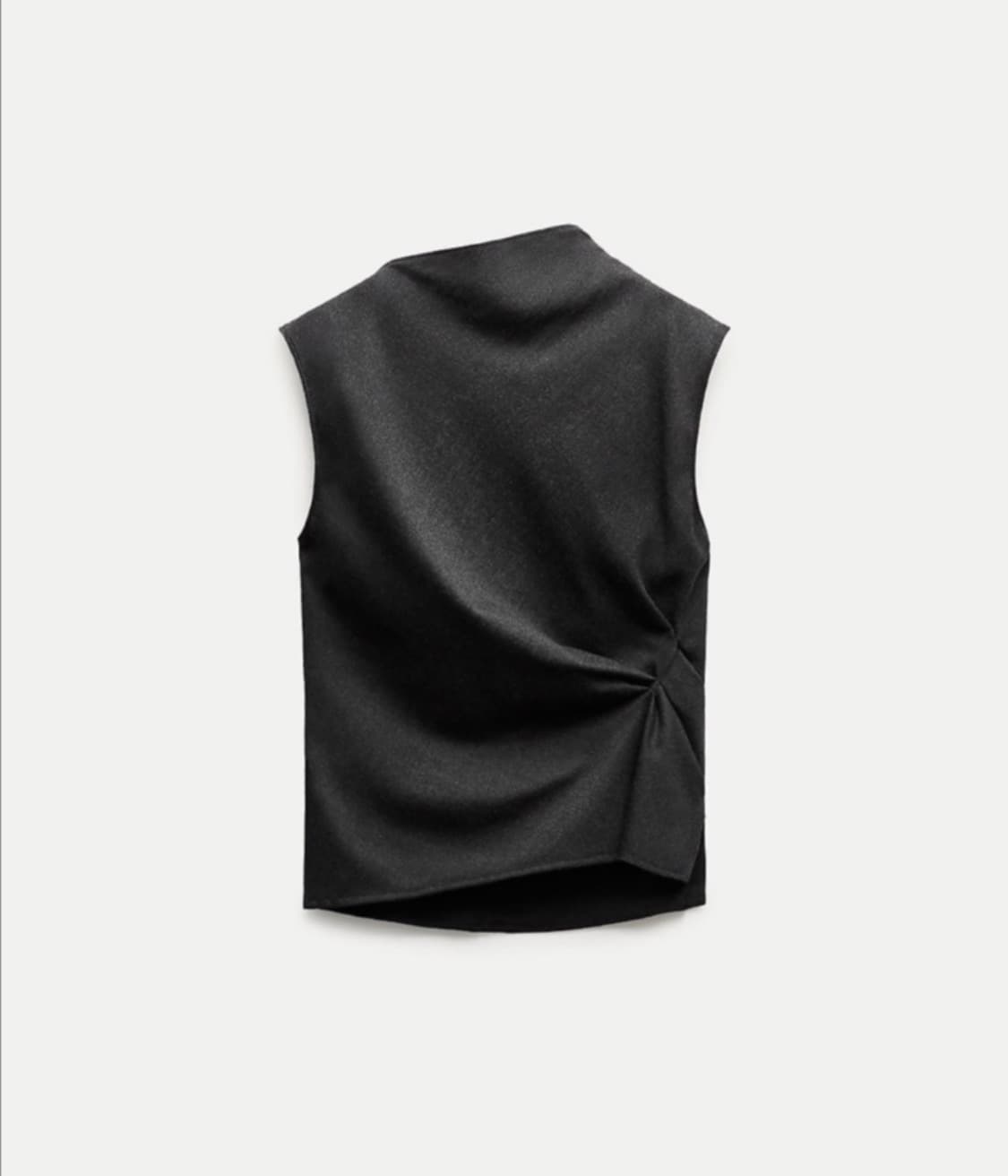 자라 울 드레이프 베스트 차콜s 상품이미지1